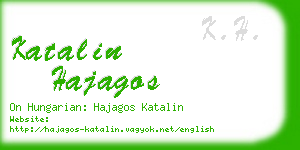 katalin hajagos business card
